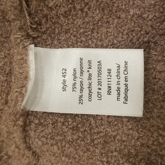 💕BAREFOOT DREAMS💕 CozyChic Lite Circle Cardigan ~ Mink XS/S NWOT - Picture 11 of 12